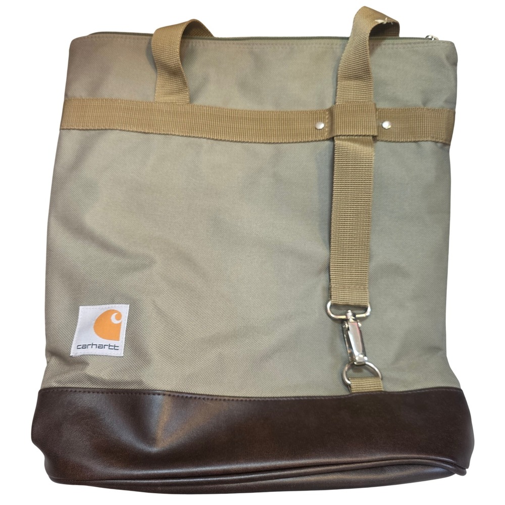 Carhartt Legacy North South Tote Bag Tan Brown Canvas Utility Workwear Bag